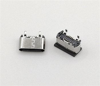上海TYPE-C外壳四脚插立式母座 16P端子贴板 高度5.6MM/6.0MM/6.5MM/6.8MM四款规格 